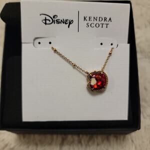 Kendra Scott x Disney Snow White Poison Apple Necklace Gold Red